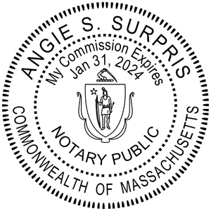 Massachusetts Notary Round Imprint