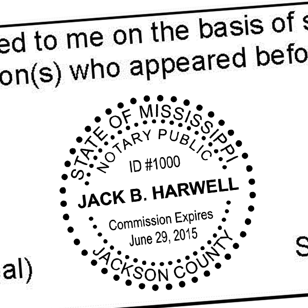 Mississippi Notary Round Dots