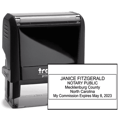 North Carolina Notary Rectangular