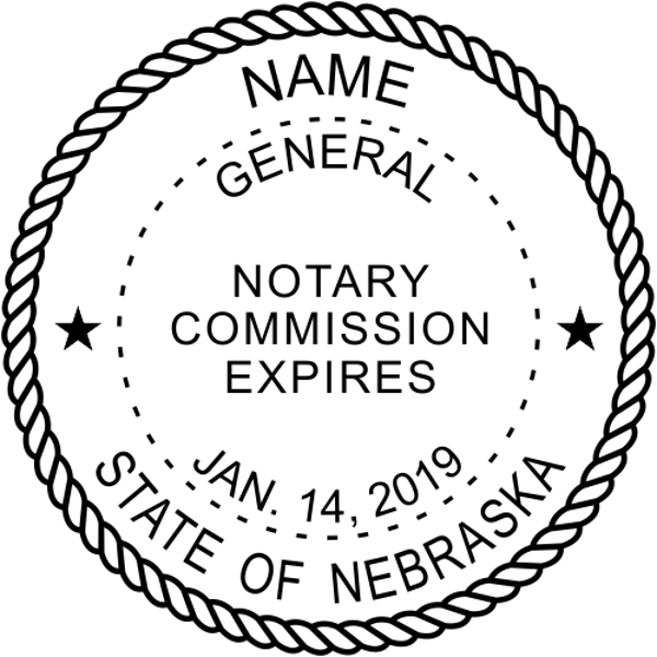 Nebraska Round Notary Seal