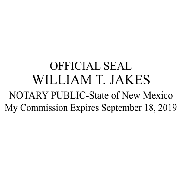 New Mexico Notary Pink Stamp Rectangle All State Notary Supplies
