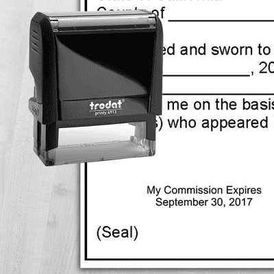 Generic Text My Commission Expires Stamp - alternate view