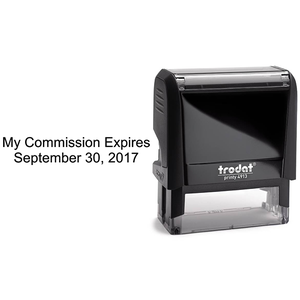 My Commission Expires stamp with generic text Body and Design