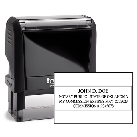 Oklahoma Notary Rectangle Stamp Seal