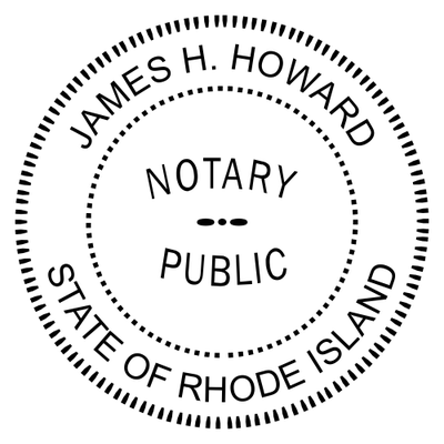 Rhode Island Round Notary Seal - alternate view