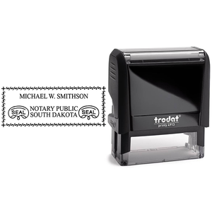 South Dakota Notary Rectangle Body and Design