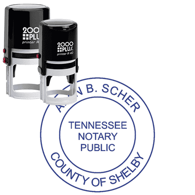 Tennessee without Date Round Notary Seal - alternate view