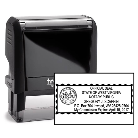 West Virginia Rectangle Notary Seal