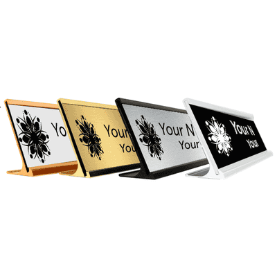 Traditional Engraved 2" x 10" Desk Nameplate - alternate view
