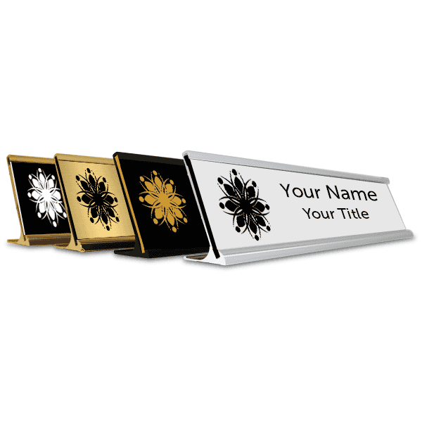 Traditional Engraved 2" x 12" Desk Nameplate