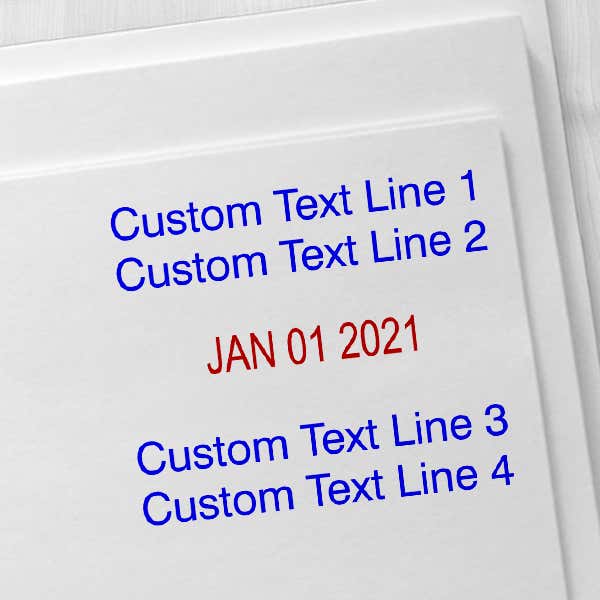 2 Top Lines 2 Bottom Date Stamp
