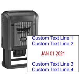 2 Top Lines 2 Bottom Date Stamp