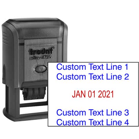 2 Top Lines 2 Bottom Date Stamp