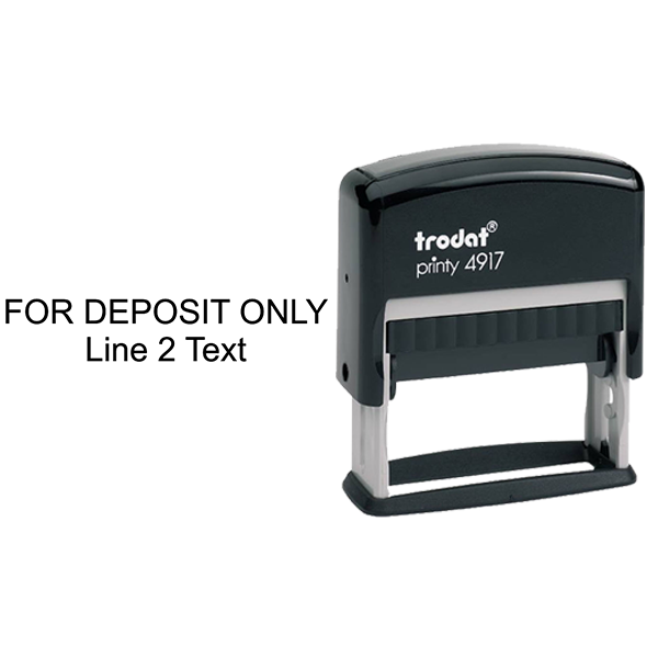 2 Line Deposit Stamp Body and Design