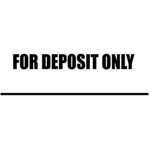 FOR DEPOSIT ONLY With Underline