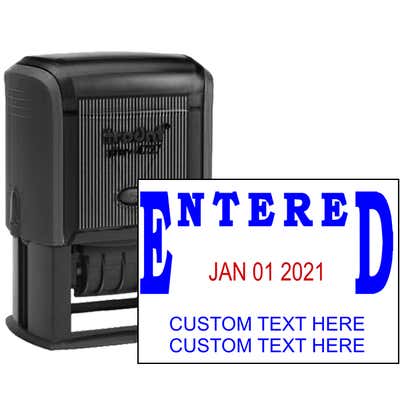 Entered Custom Date Stamp