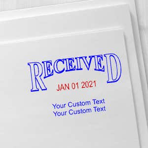 Received Custom Date Stamp Imprint Example