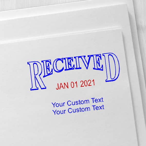 Received Custom Date Stamp Imprint Example