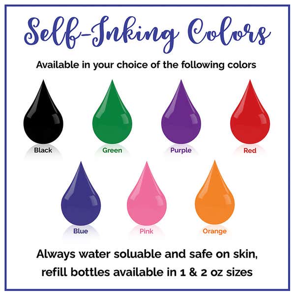 The self-inking Virginia Notary Round Stamp comes with 7 color options