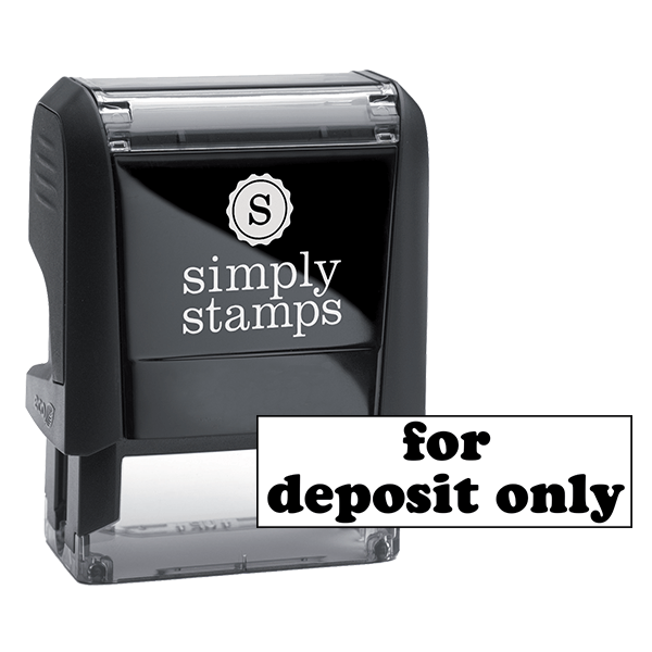 FOR DEPOSIT ONLY Lower Case Stock Stamp