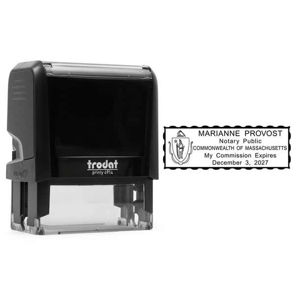 Trodat Self-Inking Massachusetts Notary Stamp