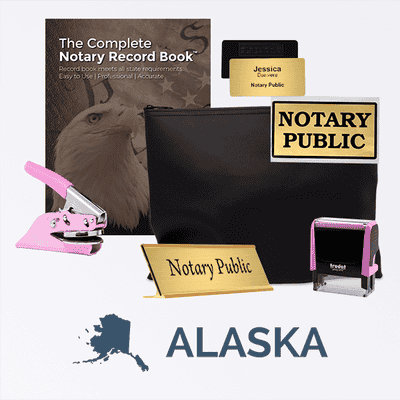 Alaska Pink Deluxe Notary Kit 