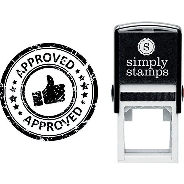 Thumbs Up Approved Business Stamp