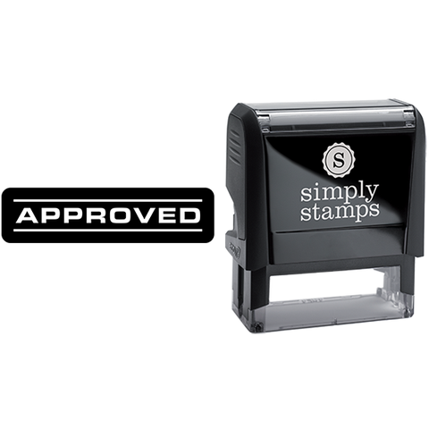 Block Lettering Approved Business Stamp