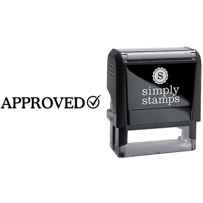 Approved with Check Mark Business Stamp