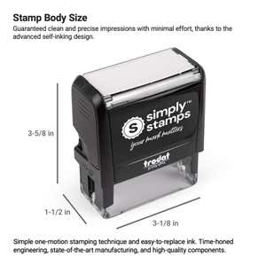 Self-inking stamp body size