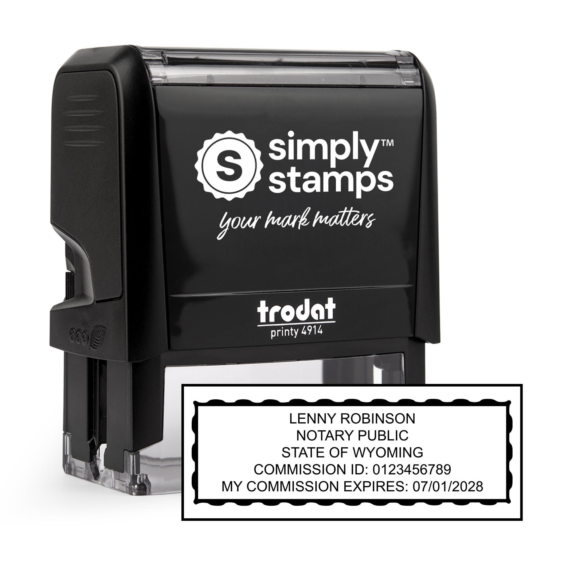 Wyoming Rectangle Notary Seal