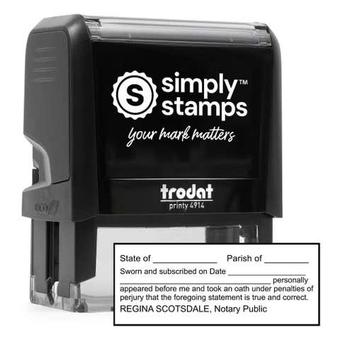 Louisiana Affidavit Notary Stamp
