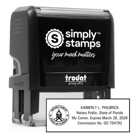 Florida Notary Public Seal Rectangular Stamp