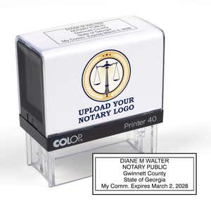 The Custom Georgia Notary Stamp and the stamp impression