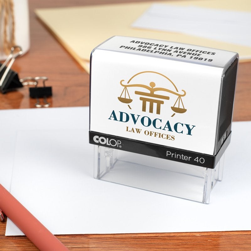 The branded business stamp for a law office