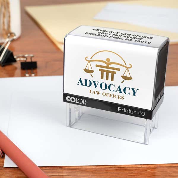 The branded business stamp for a law office