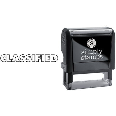 Outlined Lettering Confidential Business Stamp