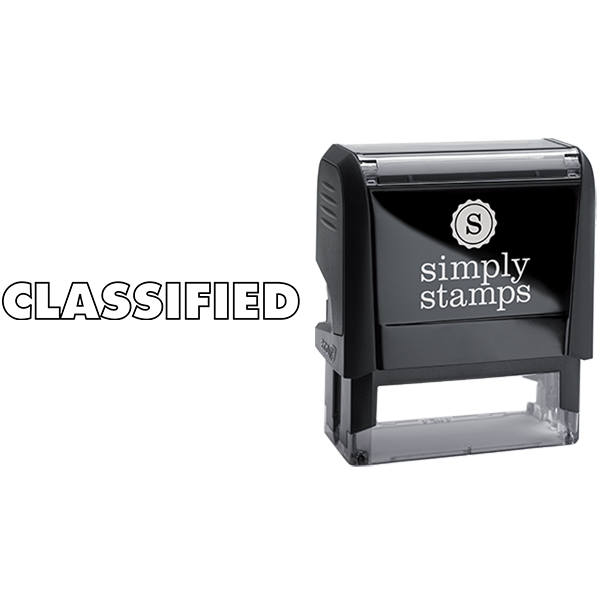 Outlined Lettering Confidential Business Stamp
