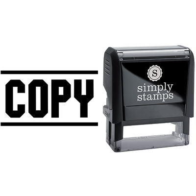 Copy in Block Lettering Business Stamp