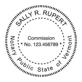 Vermont Round Notary Seal - Choose Stamp or Embosser
