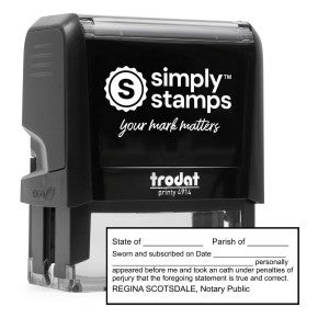 Louisiana Affidavit Notary Stamp 