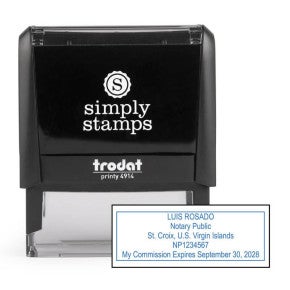 U.S. Virgin Islands Notary Stamp - Rectangle