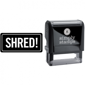 Rounded Rectangle Shred Business Stamp