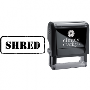 Shred in Army Stamp Lettering Business Stamp