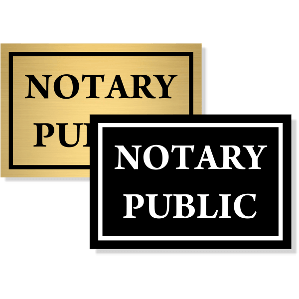 Notary Public Sign with Frame All State Notary