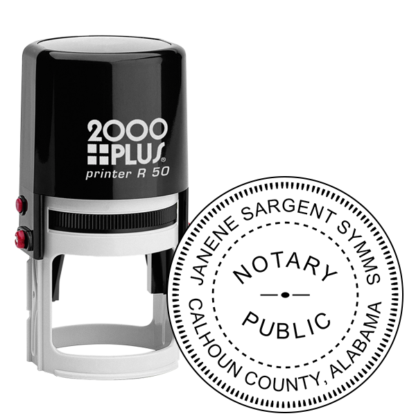 Alabama Notary Rectangle Seal All State Notary Supplies