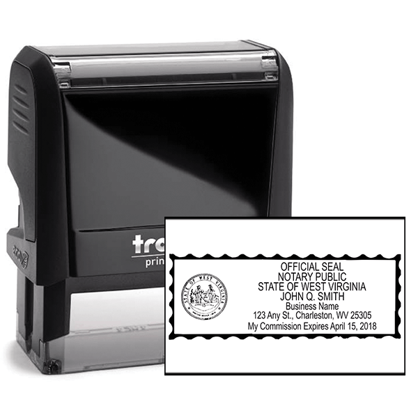 West Virginia Notary Rectangle with Business Name