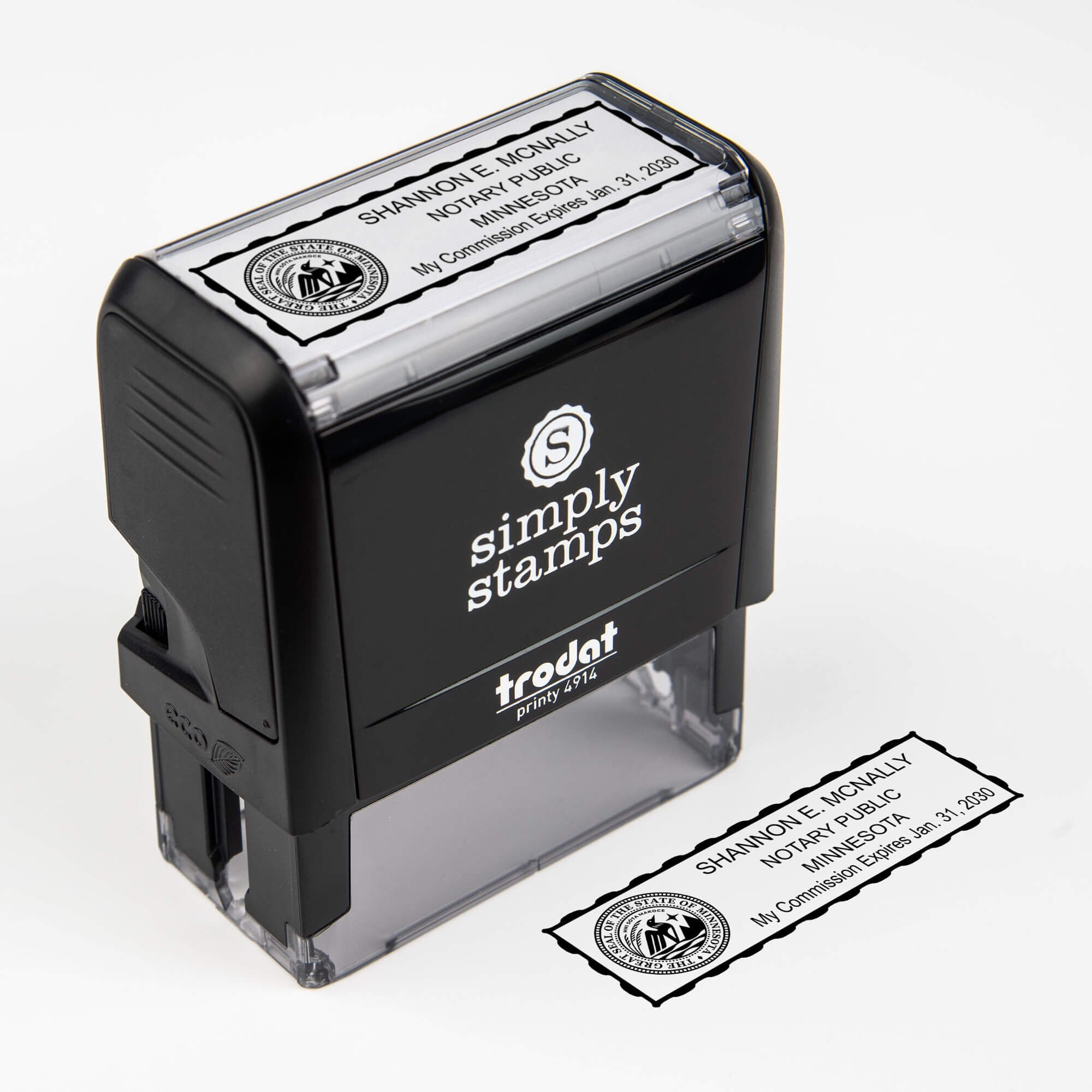 Minnesota Notary Seal Stamp Body and Design