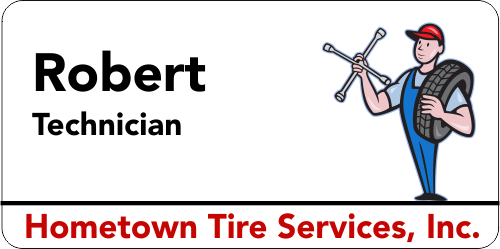 Maintenance Tire 3 Line Name Tag