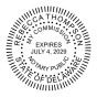 Delaware Notary Public Round Stamp Seal